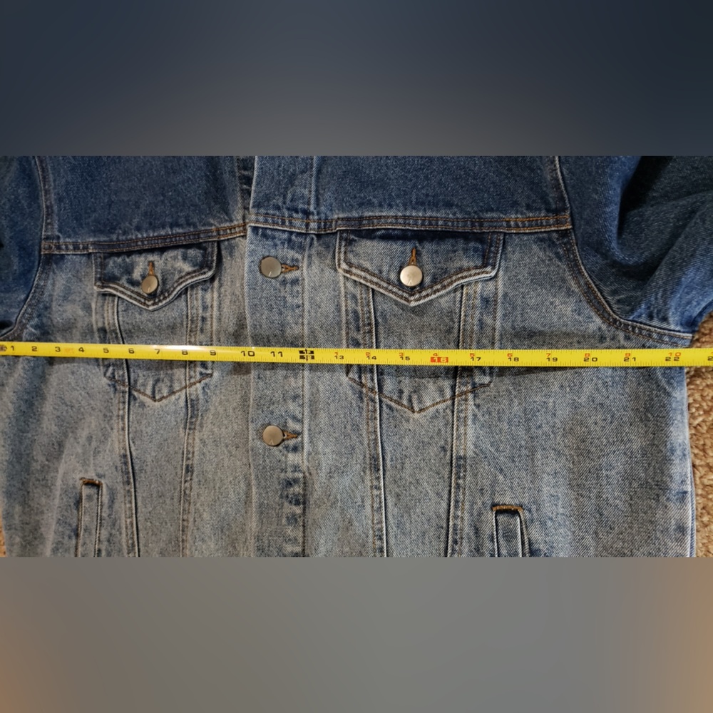 NWT Men's Two Tone Denim Jacket Size Large - Picture 7 of 9
